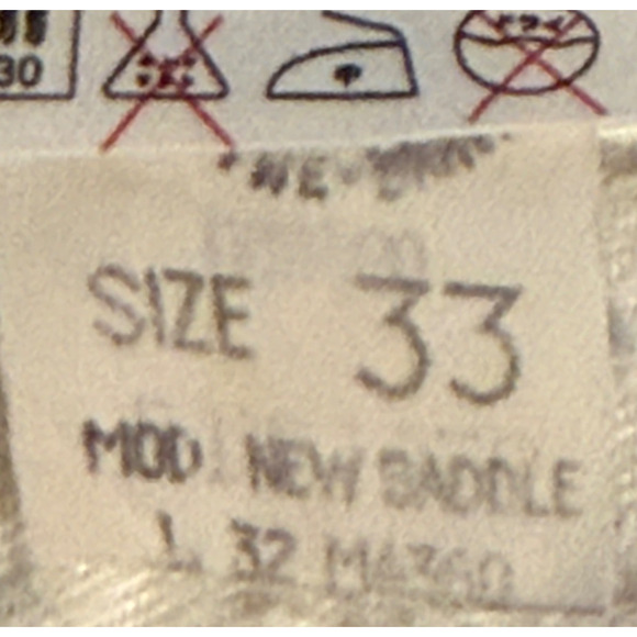 Diesel Saddle Jeans Mens Western Cowboy Beige Button Fly Pants Logo 33x28.5 - Picture 6 of 14